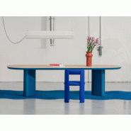 Table Bonbon plan placage bois structure laqué Miniforms