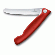 Victorinox Swiss Classic couteau à légumes pliable rouge, couteau à pain - rouge 6.7831.FB
