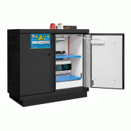 Armoire anti-feu batteries lithium RT362 basse 2 portes - 793+LI35 - Blanc