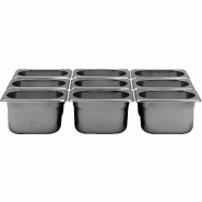 Bac gastro inox gn1/9 p-65mm