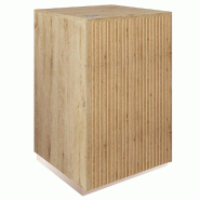 Comptoir Vertigo T01 avec tiroir MDF naturel et chêne clair 60x60x93cm