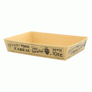 Corbeille carton rectangle Vintage Kraft 36x27 - Corbeille carton rectangle Vintage Kraft 36x27 -