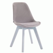 Décoshop26 - Chaise de salle à manger x1 design scandinave en velours gris et piètement à 4 pieds en bois blanc 10_0003291 - blanc 3000251501612 Décoshop26 - Chaise de salle à manger x1 design scandinave en velours gris et piètement à 4 pieds en bois blanc 10_0003291 - blanc 3000251501612