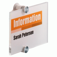 DURABLE Plaque de porte CRYSTAL SIGN 148 x 105 mm - 4821-19