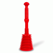 EBERTH Pompe pour le nettoyage efficace des lavabos, toilettes et douches, nettoyeur de canalisations Pompe, embout Ø 120 mm - rouge plastique GB2-SG