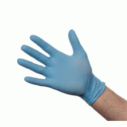 Gants en nitrile non poudrés bleus L | Qdm - Y478-L