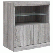 Helloshop26 - Buffet bahut commode armoire meuble de rangement organisateur cuisine salle de séjour salon avec lumières LED sonoma 02_0030080 - 3000 Helloshop26 - Buffet bahut commode armoire meuble de rangement organisateur cuisine salle de séjour salon avec lumières LED sonoma 02_0030080 - 3000