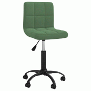 Helloshop26 - Chaise fauteuil siège pivotante de bureau informatique étude foncévelours vert 02_0024187 - vert acier 3000214729770