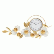 Horloge avec fleurs décoratives en métal Flow 92.5 x 8 x 45.5 cm Mauro Ferretti - jaune 0647800000 Horloge avec fleurs décoratives en métal Flow 92.5 x 8 x 45.5 cm Mauro Ferretti - jaune 0647800000