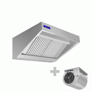 Hotte murale inox - 1m40 - avec moteur, régulateur, filtre et éclairage | Profondeur 900 mm