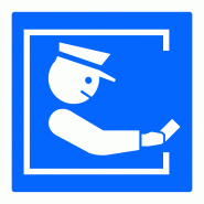 Panneau indication paiement auprès d'un péagiste C64a Panneau indication paiement auprès d'un péagiste C64a