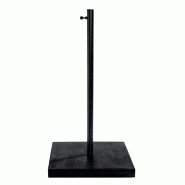 Pied buste Vintage - base bois noir - tige métal noir - hauteur réglable de 64 à 124cm_0