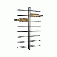 Porte bouteilles mural en métal Dual noir Pt' - noir 8714302735554 Porte bouteilles mural en métal Dual noir Pt' - noir 8714302735554