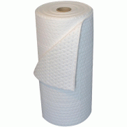 Rouleau d'absorbant pour hydrocarbures - 81 cm x 46 m - Simple épaisseur - Absorption 140 à 210 L