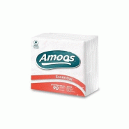 Serviettes 33x33 2Fls Blanc Amoos 3x90un - 6511063
