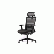 Siège de bureau synchrone auto-régulé Coreto avec appui-tête - Assise mousse injectée, Dossier résille, Accoudoirs 3D Siège de bureau synchrone auto-régulé Coreto avec appui-tête - Assise mousse injectée, Dossier résille, Accoudoirs 3D