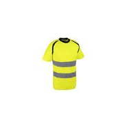 T-shirt jaune. 100% polyester bird-eye.150 gm2.