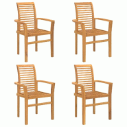 VidaXL Chaise de salle à manger 4 pcs Marron 62 x 55 x 94 cm Modèle Nova Studio - 42007596