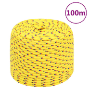 Vidaxl corde de bateau jaune 6 mm 100 m polypropylène 152604