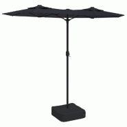 VidaXL Parasol de jardin à double tête noir 316x145 cm Modèle Titan Soleil Pro - 362967