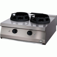 Wok gaz - gamme 700 - 2 feux l800 mm (WOK7G80) AFI collin-lucy
