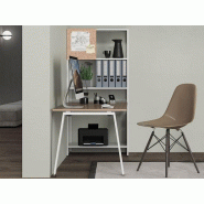 Bureau droit professionnel Gradia - individuel - avec étagères métalliques design - plateau mélaminé 18 mm - dimensions 120/140/160/180/200 x 80 cm - garantie 3 ans Bureau droit professionnel Gradia - individuel - avec étagères métalliques design - plateau mélaminé 18 mm - dimensions 120/140/160/180/200 x 80 cm - garantie 3 ans
