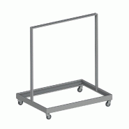 Cadre gondole double L120xP85xH142cm - avec roulettes - gris - structure en acier