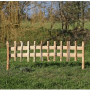 Clôture bois noisetier à planter l. 120cm x h. 50cm - cloture-noisetier-bois/134