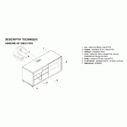 Crédence basse Mito - MDD - Sycomore clair, Noir brillant_1