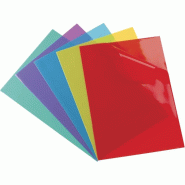 ELBA Boîte de 100 pochettes coin haute résistance A4, en PVC souple coloris assortis (5) - 3045056801154