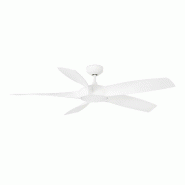 Faro barcelona Ventilateur de plafond blanc en acier avec LED intégrée, moteur DC silencieux, 6 vitesses, télécommande, fonction inverse 17,6–28