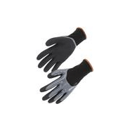 Gants nylon 3/4 enduits nitrile doublecouche, jauge 15