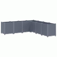 Helloshop26 - Jardinière bac lit surélevé plantes fleurs terrasse jardin 160 x 160 x 53 cm PP gris 02_0037459 - 3000217660124 Helloshop26 - Jardinière bac lit surélevé plantes fleurs terrasse jardin 160 x 160 x 53 cm PP gris 02_0037459 - 3000217660124