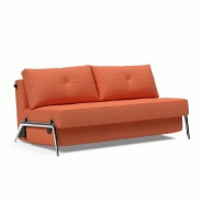 INNOVATION LIVING  CANAPÉ DESIGN CUBED 02 ALU CONVERTIBLE 200*160 CM TISSU ARGUS RUST