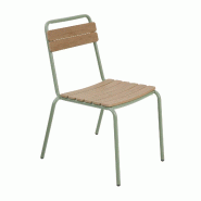 Oviala Business Chaise de jardin en métal vert - vert 114098