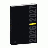 Quo Vadis - Agenda année scolaire - 2026-2027 - Journalier - Multilingue - Welcome - Noir - août à juillet - 12x17 cm - Papier Clairefontaine blanc