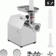 Royal Catering - Royal Catering RCFW 70-600ECO Hachoir à Viande Électrique Professionnel Acier Inox (70 kg/h, 600 W, Fonction de Retour en Arrière,