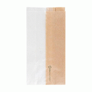 Sachet sandwich en papier kraft ingraissable avec fenêtre eco 12+6x23cm par 250