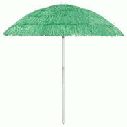 VidaXL Parasol de plage Hawaii vert 240 cm Modèle Ombre Phi - vert 314698