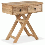 VidaXL Table d'appoint Bois de manguier massif 65 x 40 x 76 cm Modèle Nova Nature - 244952