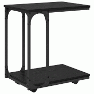 VidaXL Table d'appoint Chêne noir 50 x 35 x 55,5 cm Bois d'ingénierie Modèle Aero Select Élite - 881179