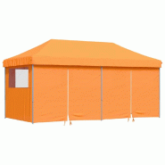 VidaXL Tente de réception pliable escamotable avec 4 parois latérales Modèle AbriNord 312 - orange 4004953