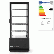 Vitrine de table réfrigérée positive grand modèle 4 étagères 98L ARKTIC HENDI - Noir