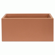 WellHome - Pot de fleurs en polyéthylène terracotta 80x40x40 cm - orange plastique PLS034