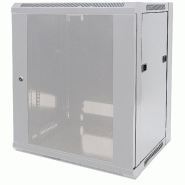 Armoire murale 19 pouces MHT110 avec porte en verre - hauteur 9U - profondeur 600 mm - flatpack - gris - Bravour® Armoire murale 19 pouces MHT110 avec porte en verre - hauteur 9U - profondeur 600 mm - flatpack - gris - Bravour®