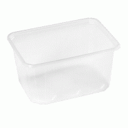 Barquette Transparente Polypro 1500cc + couvercle par 300 pièces JORIDEAL - transparent plastique polypropylène 3519400999397