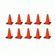 Cône de chantier 30 cm sans bande - PACK de 10 cônes