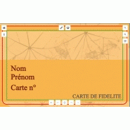 Carte de fidélité plastique flos orange 2