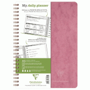 Clairefontaine Lot de 5 Carnet Age Bag My.Daily.Planner A5, 250p./125 feuilles 90 g/m² reliure intégrale, couv. Coloris rose antique - 3329687823960