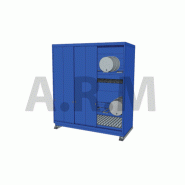 Conteneur tôlé 3 mètres, 2 niveaux pour le stockage sur rétention de fûts, d'IBC et de petits contenants palettisés